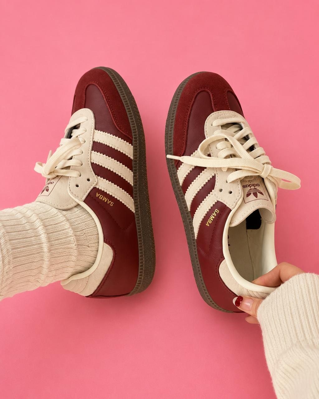 Adidas Samba - “Preloved red” and cream